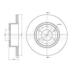 Stabdžių diskas METELLI 23-1038C