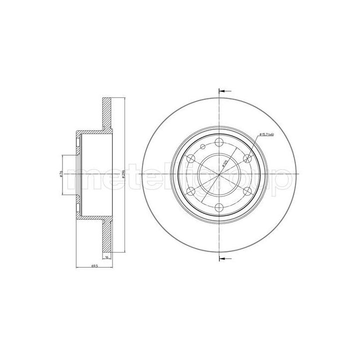 Stabdžių diskas METELLI 23-1038C