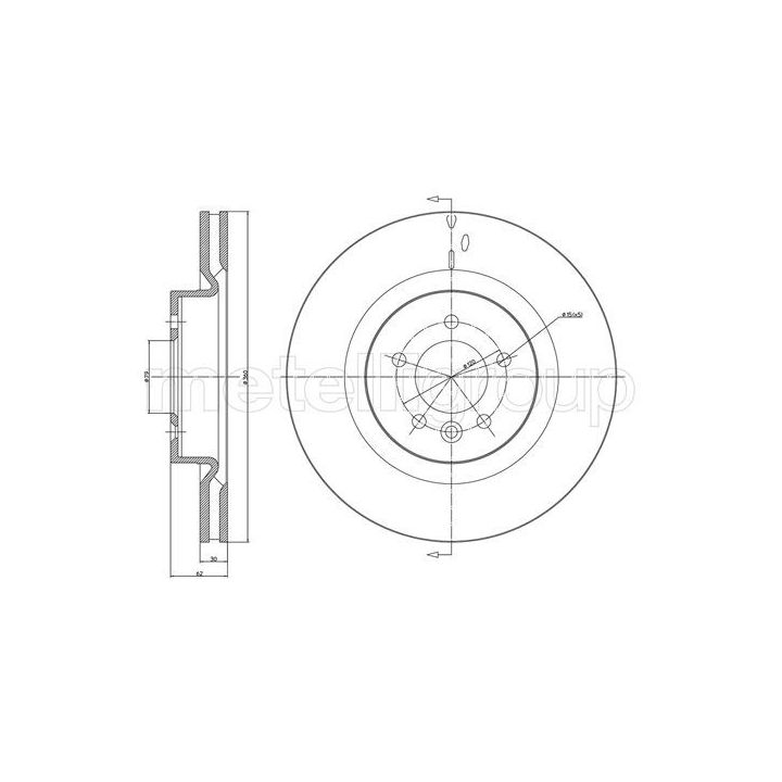 Stabdžių diskas METELLI 23-1067C