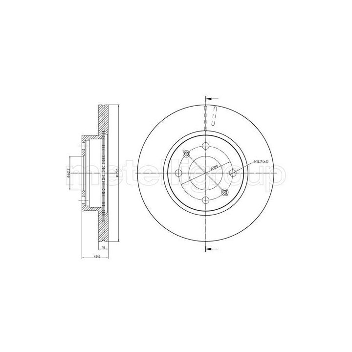 Stabdžių diskas METELLI 23-1104