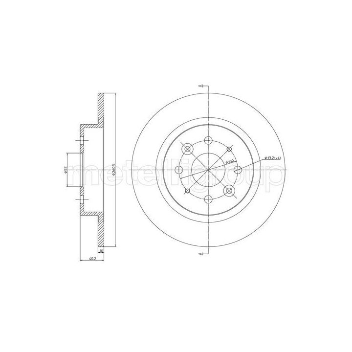 Stabdžių diskas METELLI 23-1119C