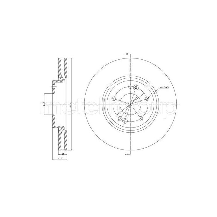 Stabdžių diskas METELLI 23-1162C
