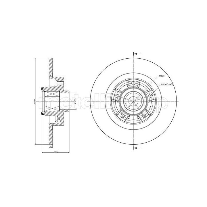 Stabdžių diskas METELLI 23-1232
