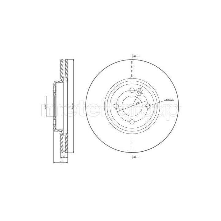Stabdžių diskas METELLI 23-1234C