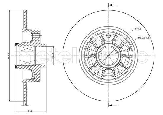 Stabdžių diskas METELLI 23-1241