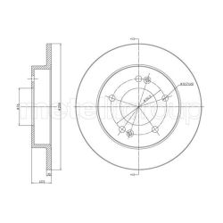 Stabdžių diskas METELLI 23-1284C