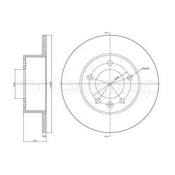 Stabdžių diskas METELLI 23-1287C