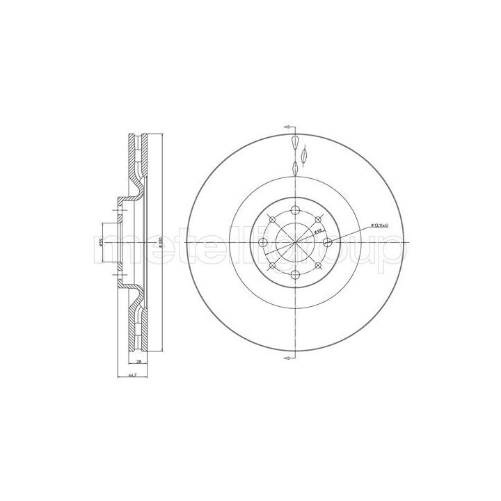 Stabdžių diskas METELLI 23-1319C