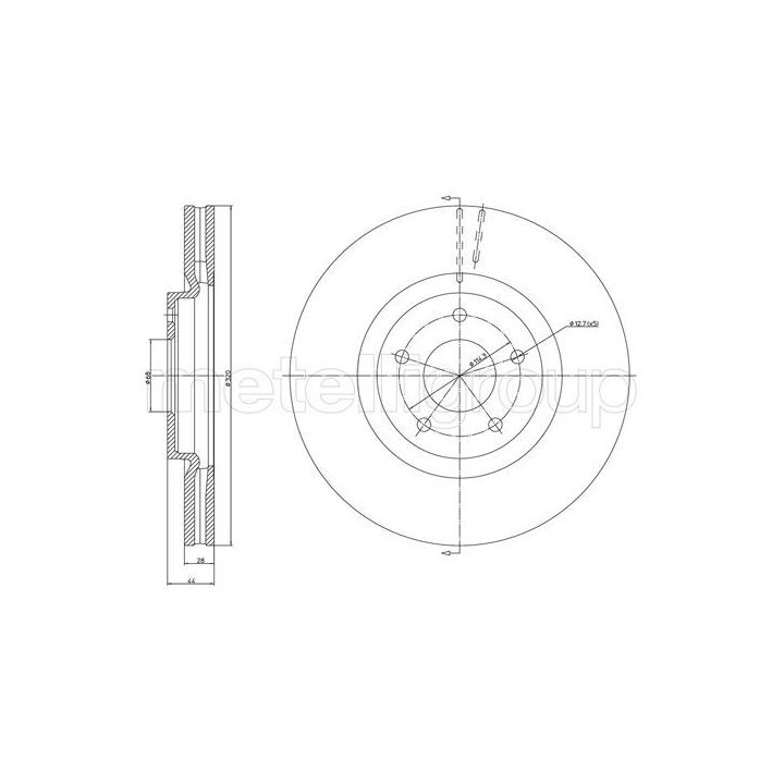 Stabdžių diskas METELLI 23-1323C