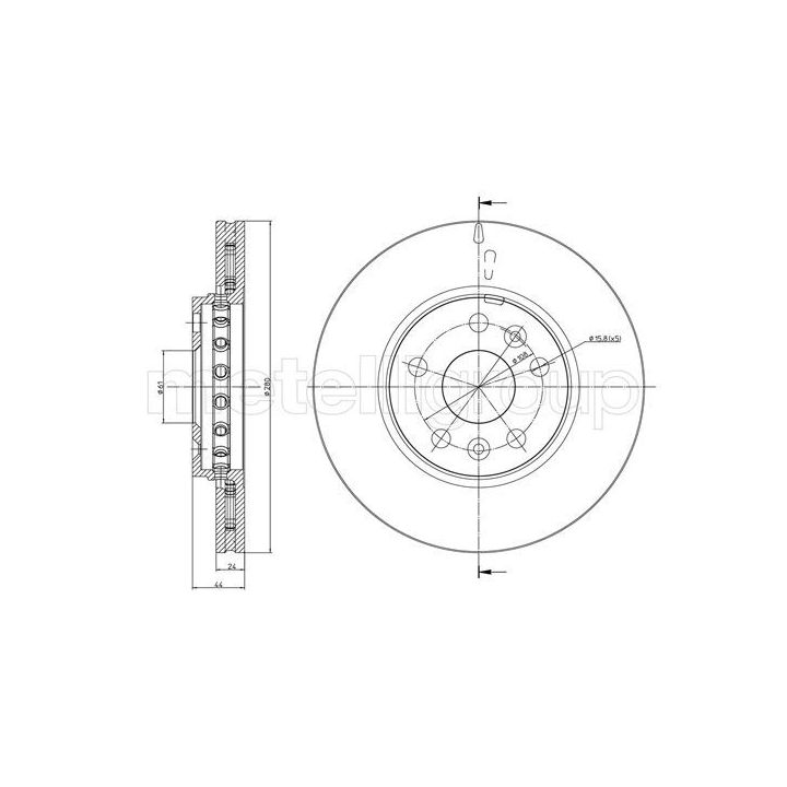 Stabdžių diskas METELLI 23-1341C