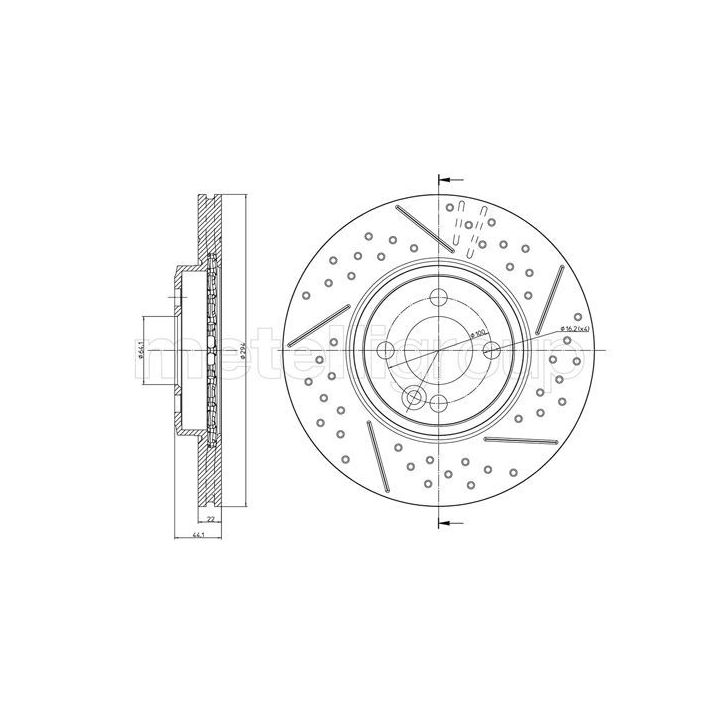 Stabdžių diskas METELLI 23-1343FC