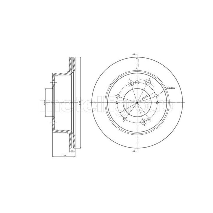 Stabdžių diskas METELLI 23-1344C