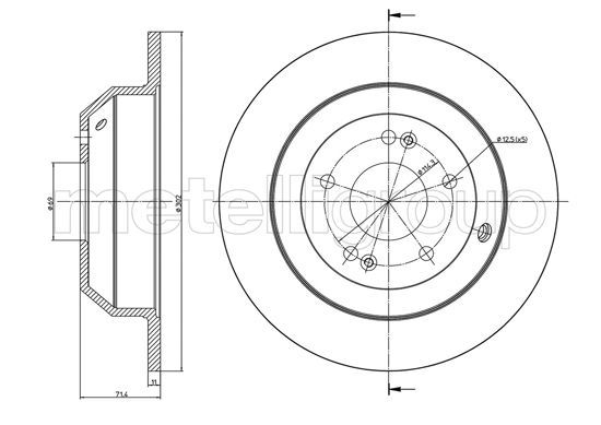Stabdžių diskas METELLI 23-1347C