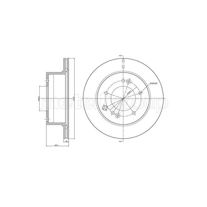 Stabdžių diskas METELLI 23-1354C