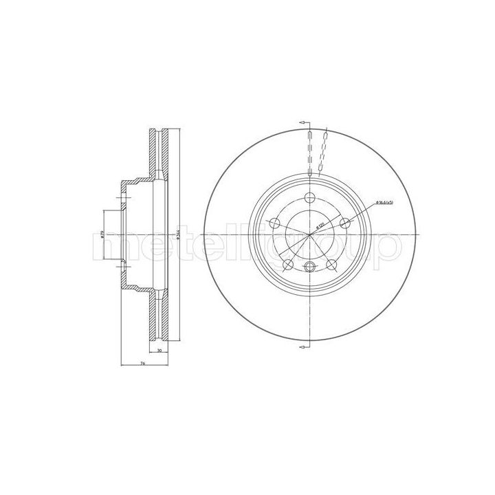 Stabdžių diskas METELLI 23-1357C