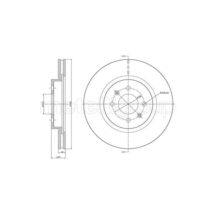 Stabdžių diskas METELLI 23-1365C