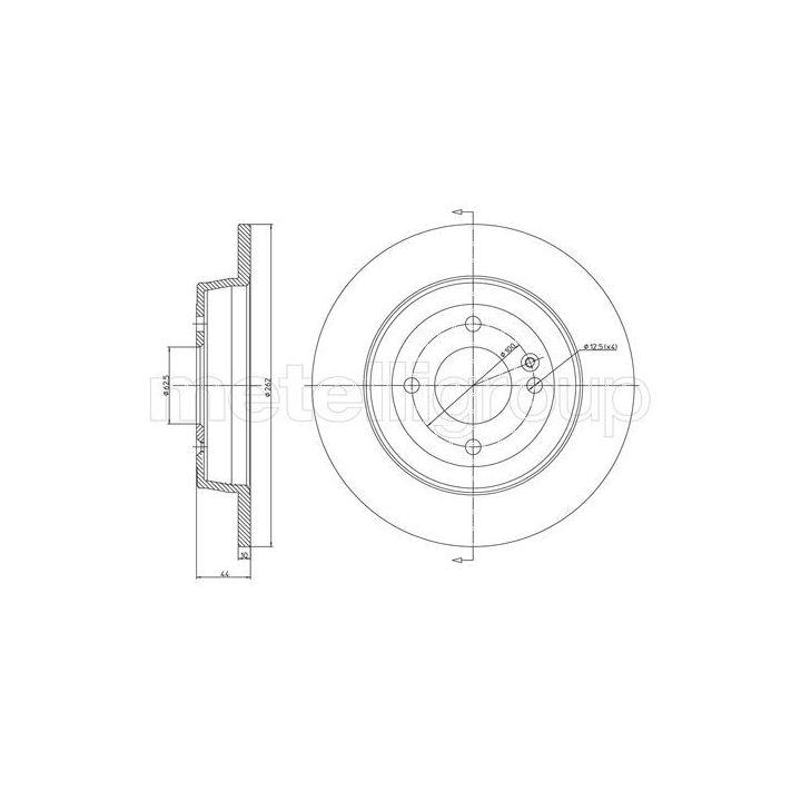 Stabdžių diskas METELLI 23-1376C