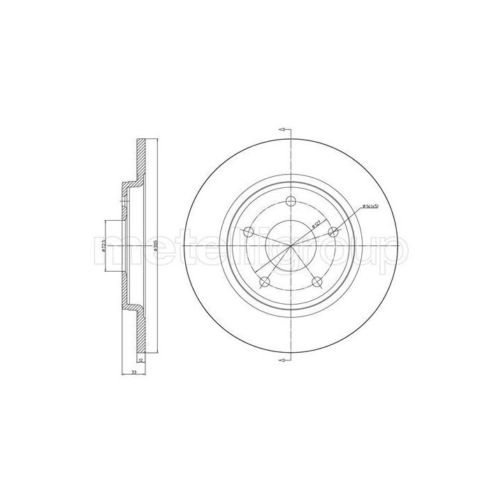Stabdžių diskas METELLI 23-1382C