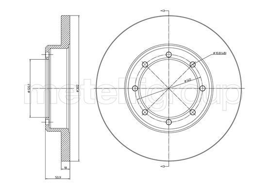 Stabdžių diskas METELLI 23-1385C