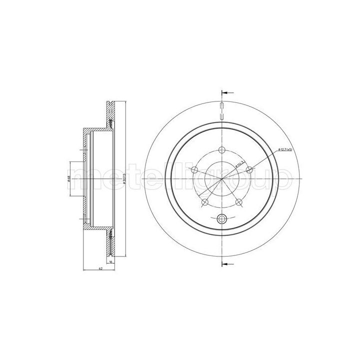 Stabdžių diskas METELLI 23-1406C
