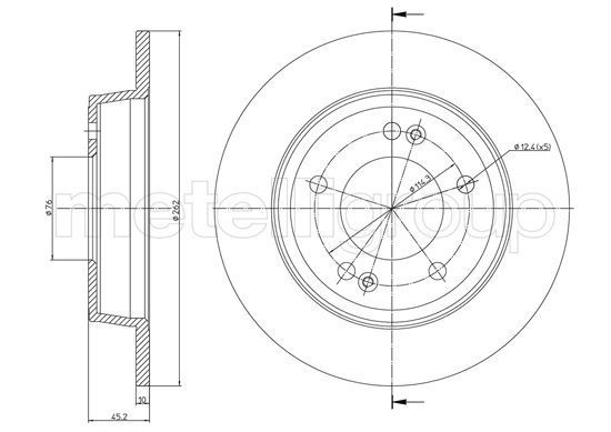 Stabdžių diskas METELLI 23-1440C