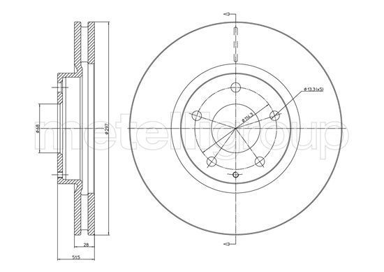 Stabdžių diskas METELLI 23-1455C