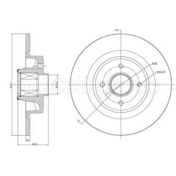 Stabdžių diskas METELLI 23-1457