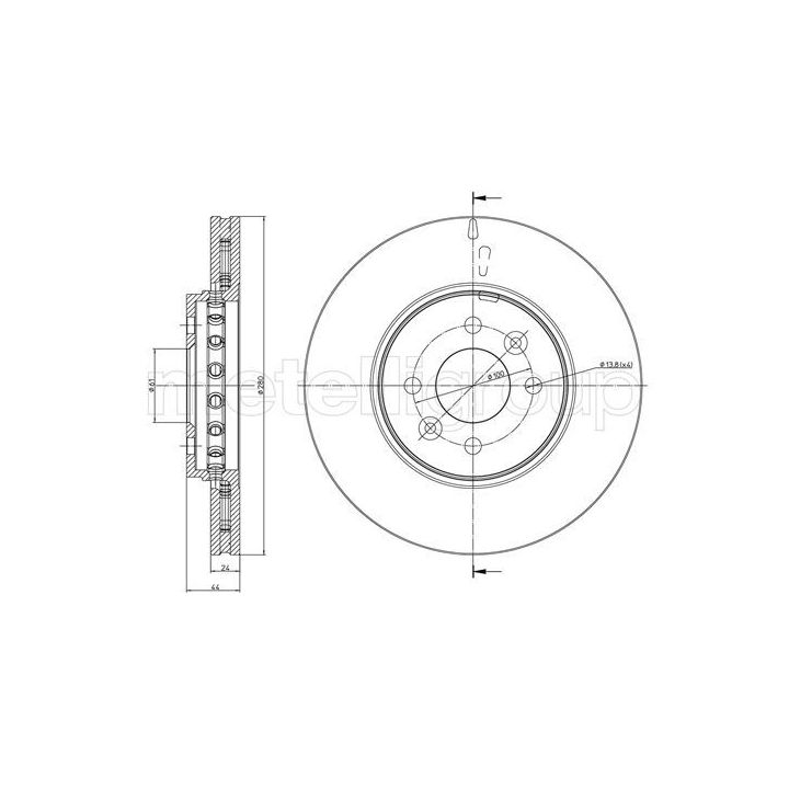 Stabdžių diskas METELLI 23-1468C