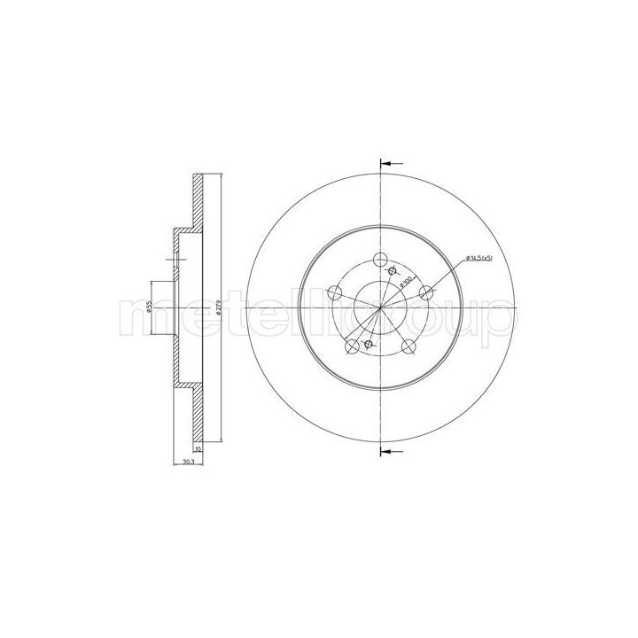 Stabdžių diskas METELLI 23-1471C