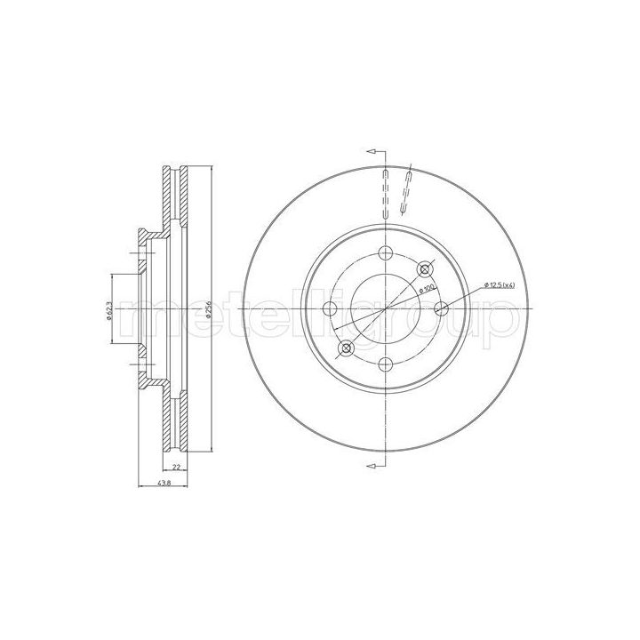 Stabdžių diskas METELLI 23-1479C