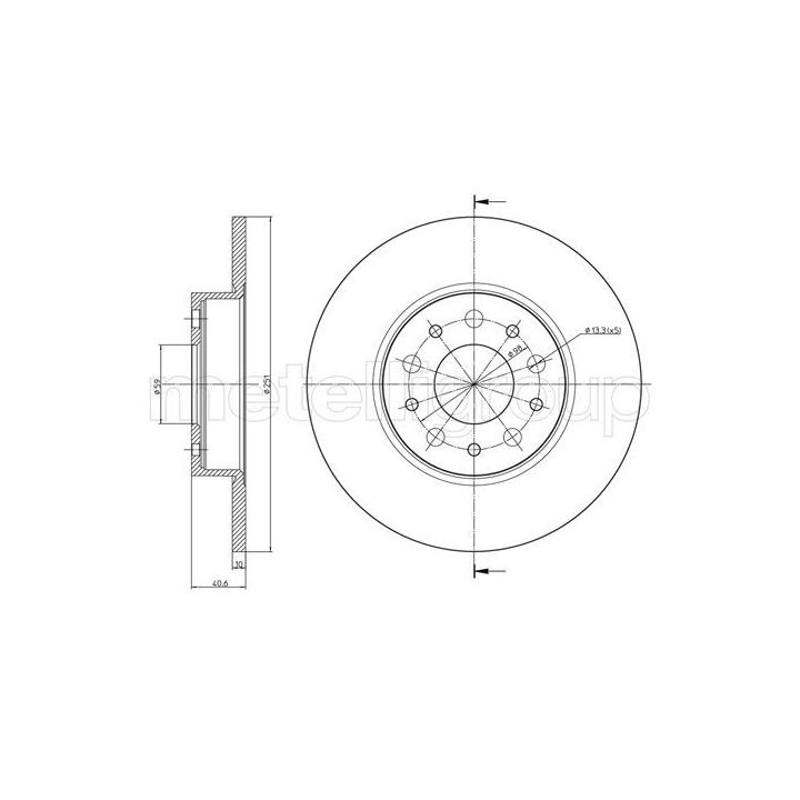 Stabdžių diskas METELLI 23-1486C