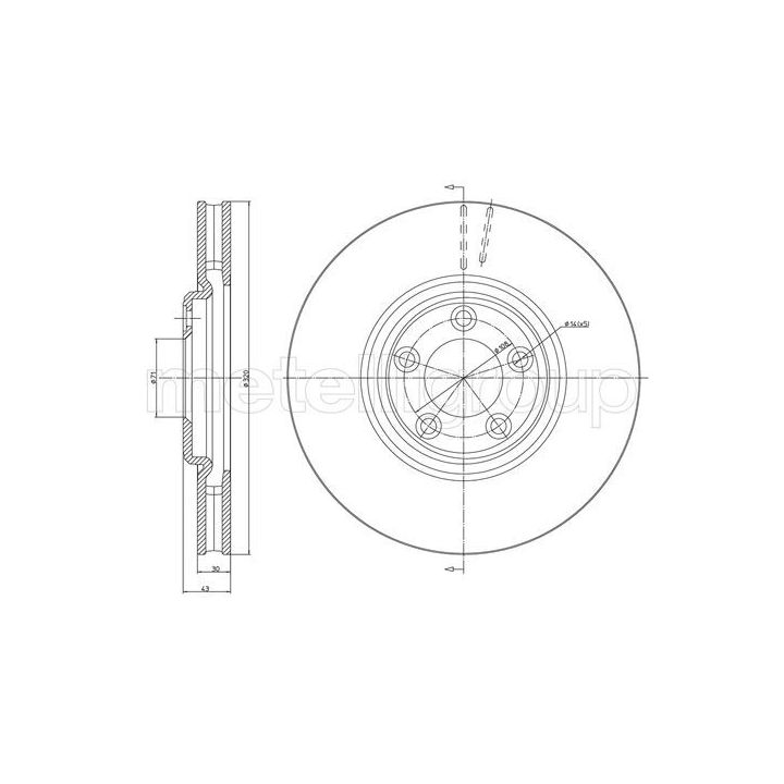 Stabdžių diskas METELLI 23-1496C