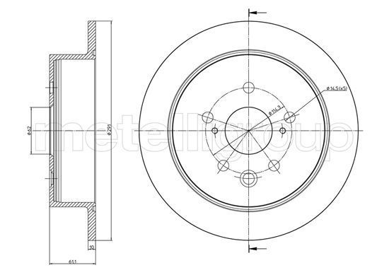 Stabdžių diskas METELLI 23-1545C