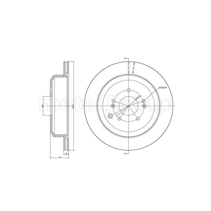 Stabdžių diskas METELLI 23-1702C