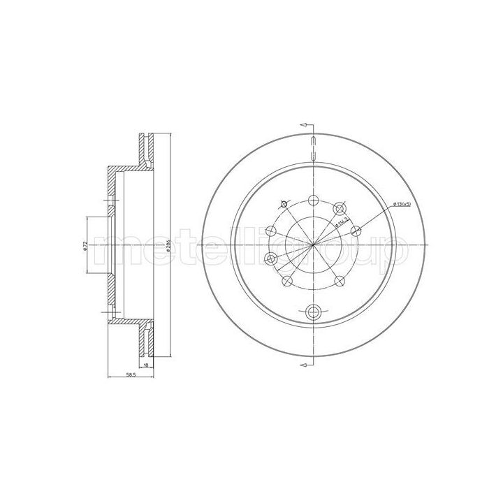 Stabdžių diskas METELLI 23-1730C