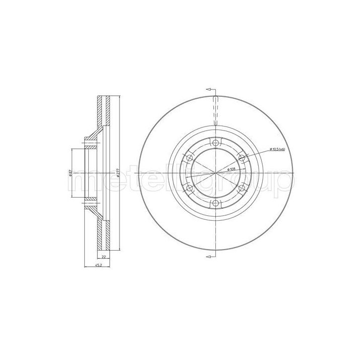 Stabdžių diskas METELLI 23-1745C