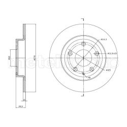 Stabdžių diskas METELLI 23-1757C