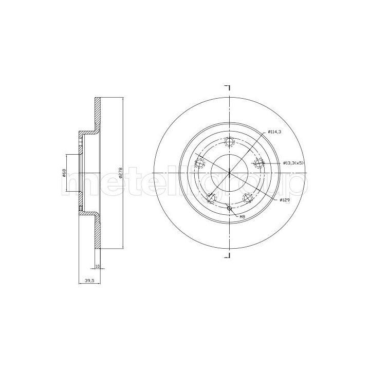 Stabdžių diskas METELLI 23-1757C