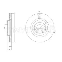 Stabdžių diskas METELLI 23-1762C