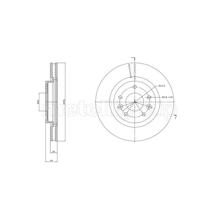 Stabdžių diskas METELLI 23-1762C