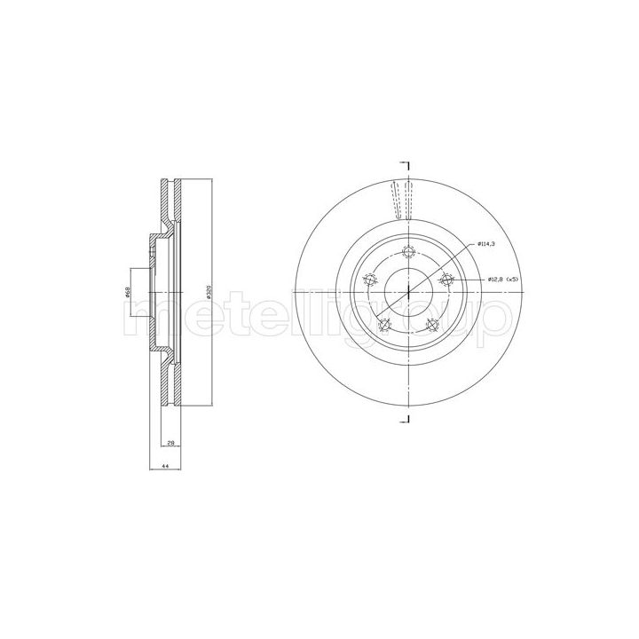Stabdžių diskas METELLI 23-1783C