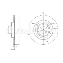 Stabdžių diskas METELLI 23-1831C