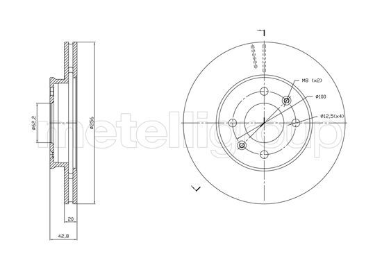 Stabdžių diskas METELLI 23-1870C