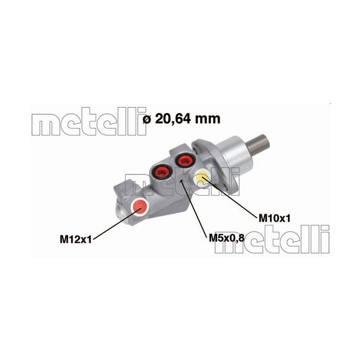 Pagrindinis cilindras, stabdžiai METELLI 05-0750