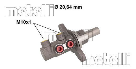 Pagrindinis cilindras, stabdžiai METELLI 05-0837