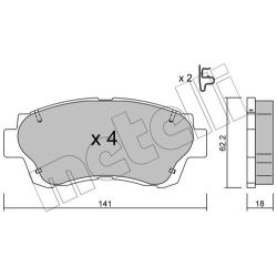 Stabdžių trinkelių rinkinys, diskinis stabdys METELLI 22-0167-0