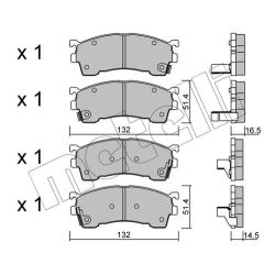 Stabdžių trinkelių rinkinys, diskinis stabdys METELLI 22-0223-0