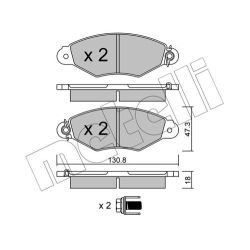Stabdžių trinkelių rinkinys, diskinis stabdys METELLI 22-0253-0
