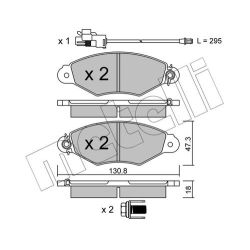 Stabdžių trinkelių rinkinys, diskinis stabdys METELLI 22-0253-2