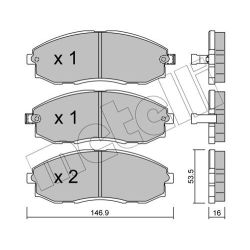 Stabdžių trinkelių rinkinys, diskinis stabdys METELLI 22-0297-0